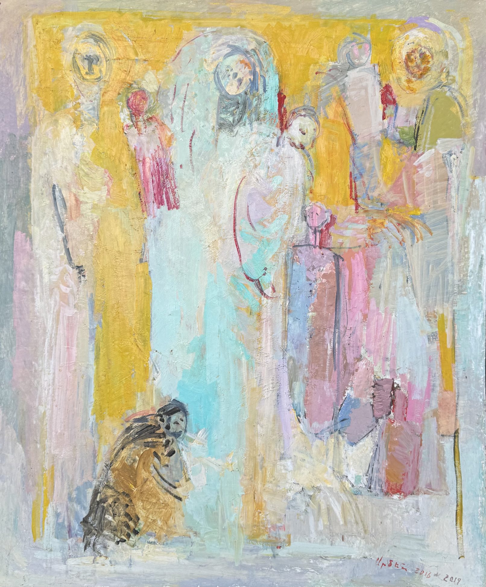 N12 fig, 2016-2019, oiloncarton, svyatoe semeystvo, larg 71 long 85